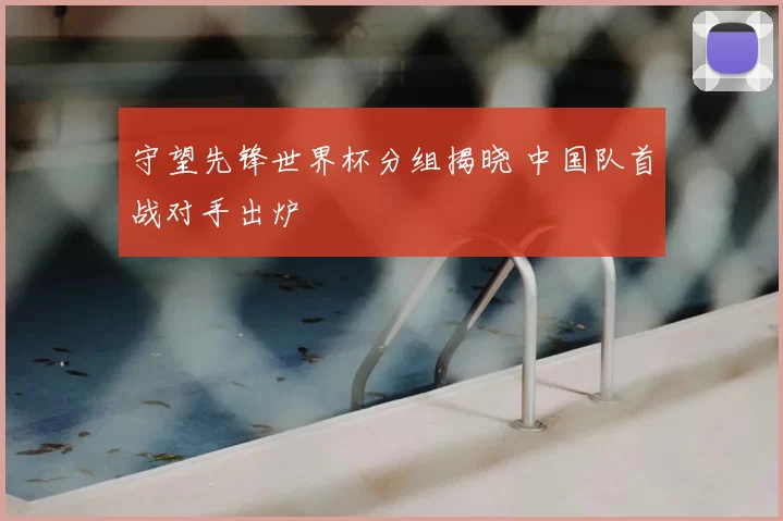 守望先锋世界杯分组揭晓 中国队首战对手出炉